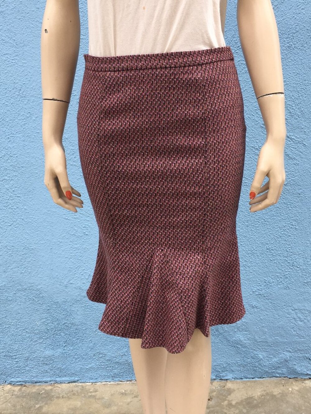 Dolce and Gabbana Wool Blend Tweed Peplum Skirt Italy sz 24/38 - 27" waist